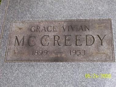 Grace McCreedy Gravestone